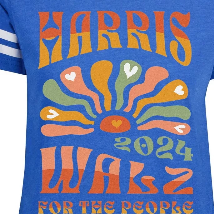 Harris Walz 2024 Election President Kamala Harris Tim Waltz Enza Ladies Jersey Football T-Shirt