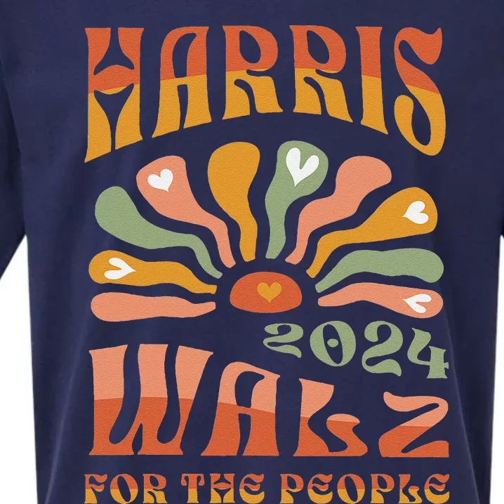 Harris Walz 2024 Election President Kamala Harris Tim Waltz Sueded Cloud Jersey T-Shirt