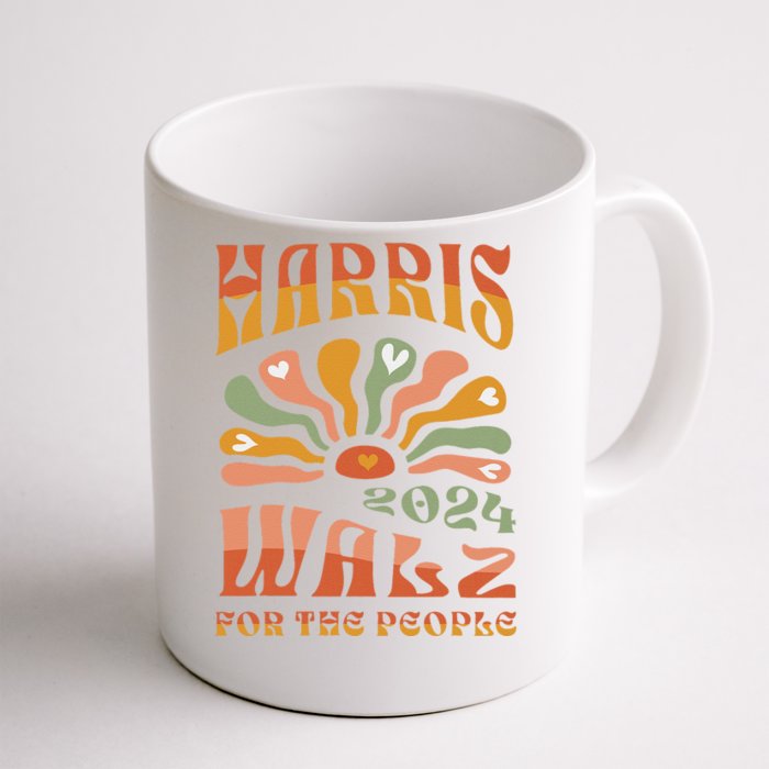 Harris Walz 2024 Election President Kamala Harris Tim Waltz Front & Back Coffee Mug