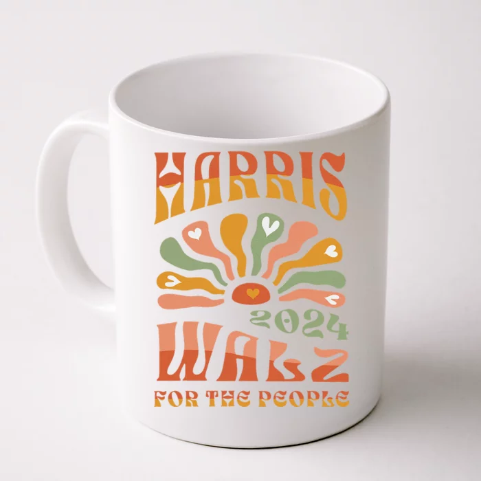 Harris Walz 2024 Election President Kamala Harris Tim Waltz Front & Back Coffee Mug