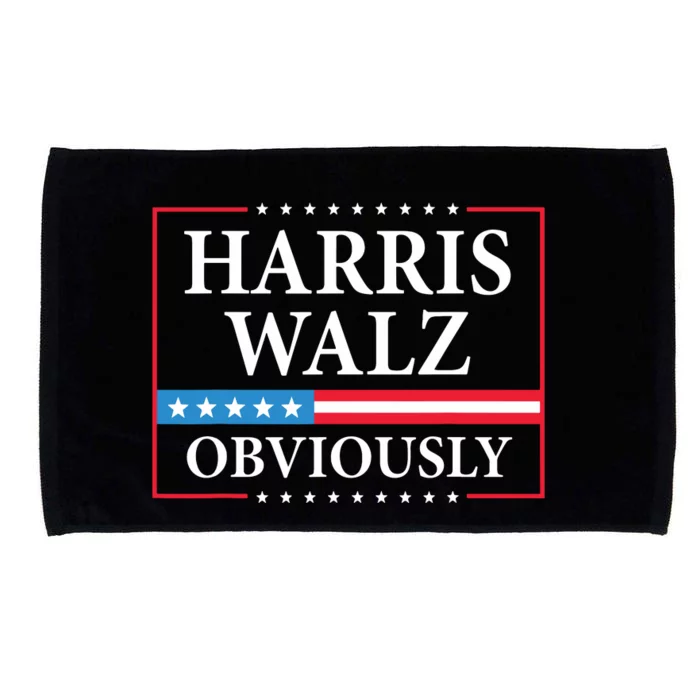 Harris Waltz 2024 Obviously Kamala Harris Tim Walz 2024 Microfiber Hand Towel