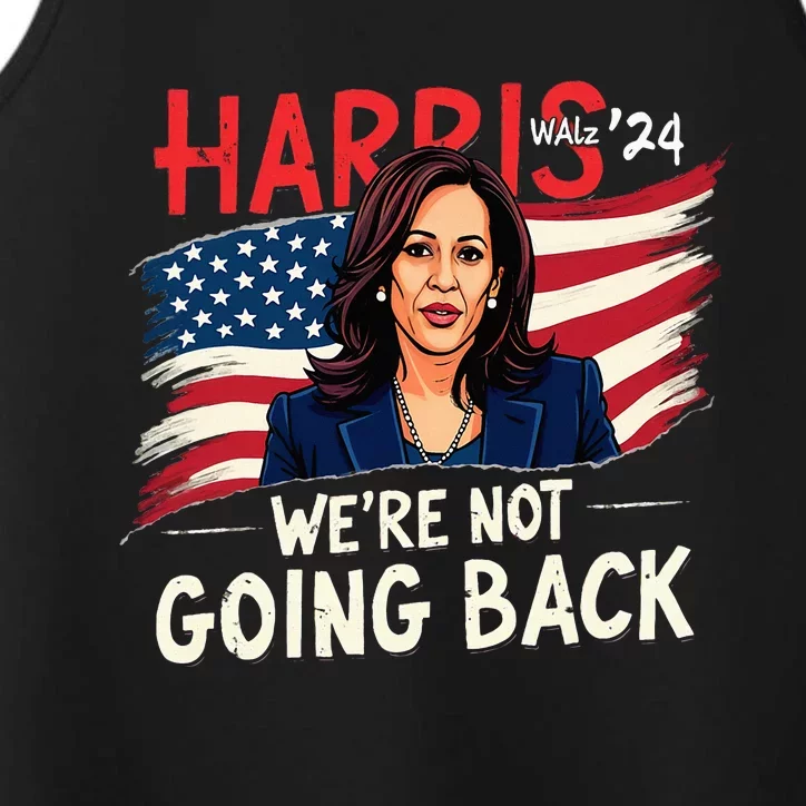 Harris Walz 2024 Kamala Harris 2024 Tim Walz 2024 Usa Flag Performance Tank