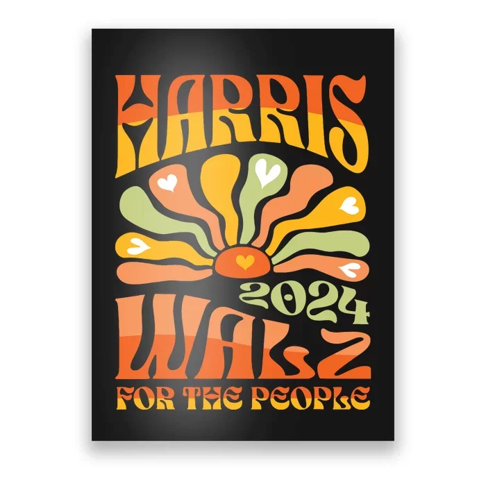 Harris Walz 2024 Election President Kamala Harris Tim Waltz Poster