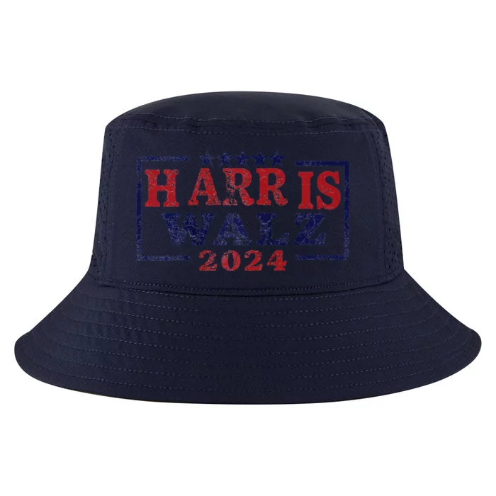 Harris Waltz 2024 Election Kamala Harris Tim Waltz 2024 Raglan Cool Comfort Performance Bucket Hat