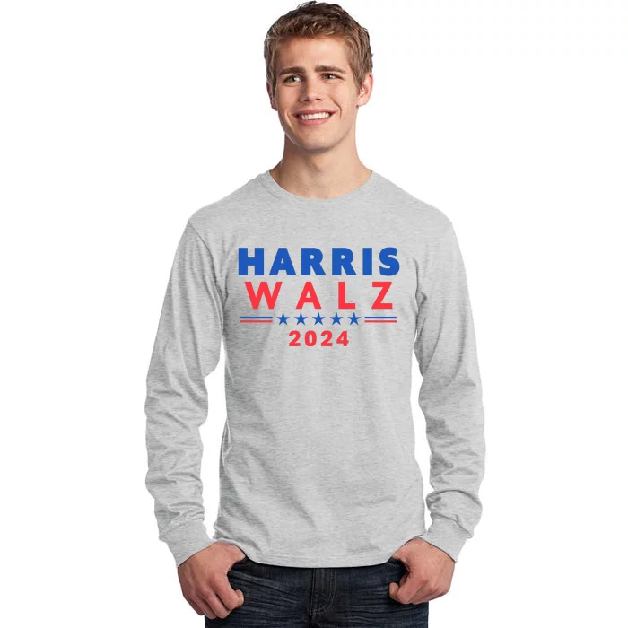 Harris Walz 2024 Election Tall Long Sleeve T-Shirt