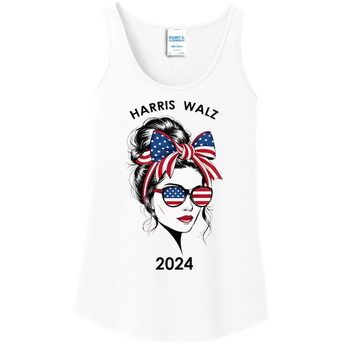 Harris Waltz 24 Election Kamala Harris Tim Waltz 2024 Ladies Essential Tank