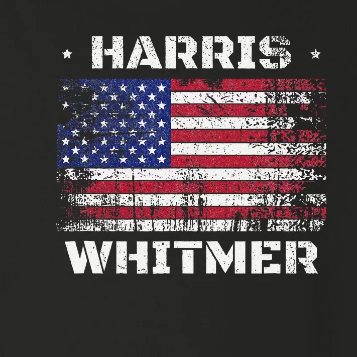 Harris Whitmer 2024 Distressed Us Flag Election President Toddler Long Sleeve Shirt