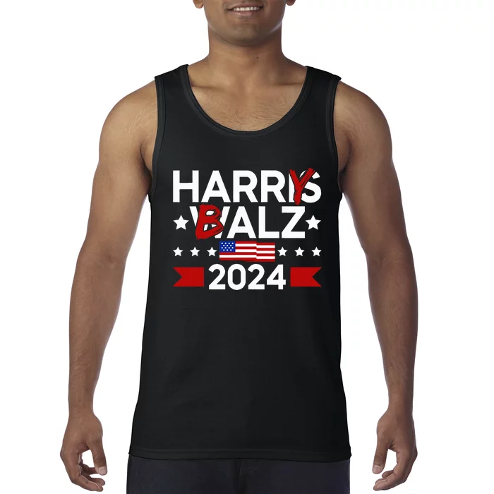 Harris Walz 24 Harry Balz 2024 Meme Democratics Vote Tank Top