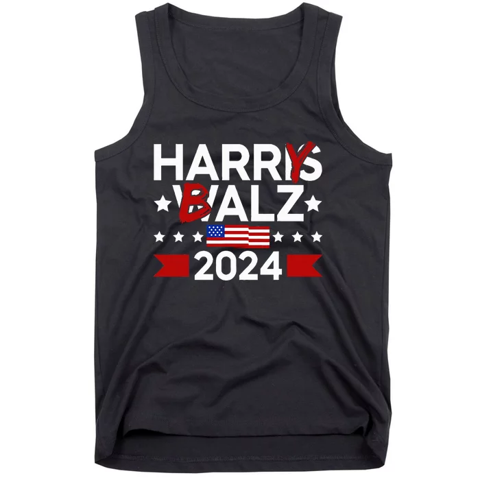 Harris Walz 24 Harry Balz 2024 Meme Democratics Vote Tank Top