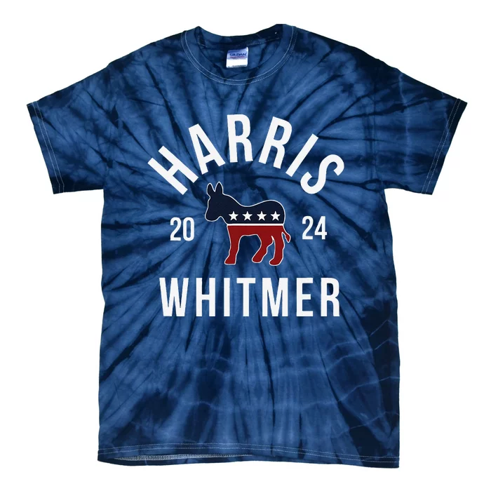 Harris Whitmer 2024 Vote Kamala Harris Gretchen Whitmer 24 Tie-Dye T-Shirt