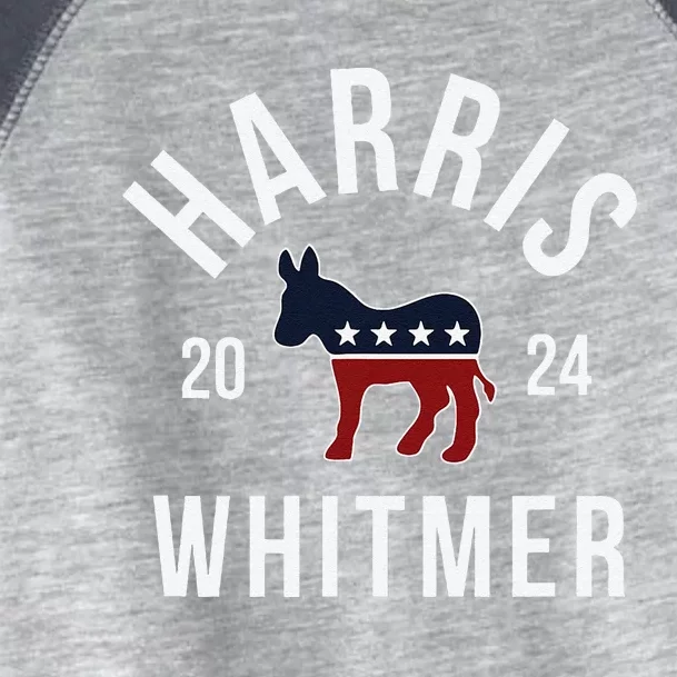 Harris Whitmer 2024 Vote Kamala Harris Gretchen Whitmer 24 Toddler Fine Jersey T-Shirt