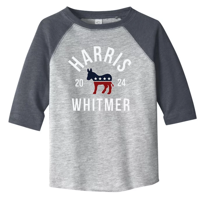 Harris Whitmer 2024 Vote Kamala Harris Gretchen Whitmer 24 Toddler Fine Jersey T-Shirt