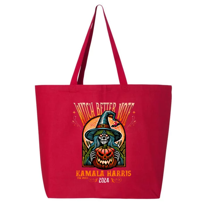 Harris Walz 2024 Halloween Witch Better Vote Kamala Harris 25L Jumbo Tote