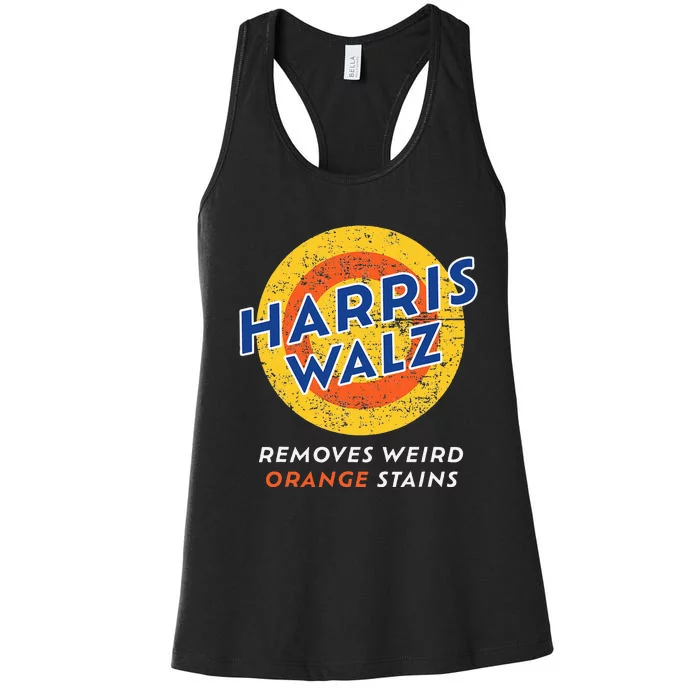 Harris Walz 2024 Waltz Removes Weird Orange Stains Women's Racerback Tank