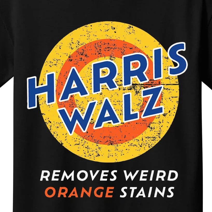 Harris Walz 2024 Waltz Removes Weird Orange Stains Kids T-Shirt