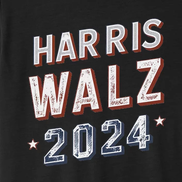 Harris Walz 2024 Election Ticket ChromaSoft Performance T-Shirt