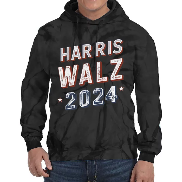 Harris Walz 2024 Election Ticket Tie Dye Hoodie