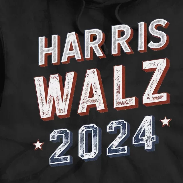 Harris Walz 2024 Election Ticket Tie Dye Hoodie