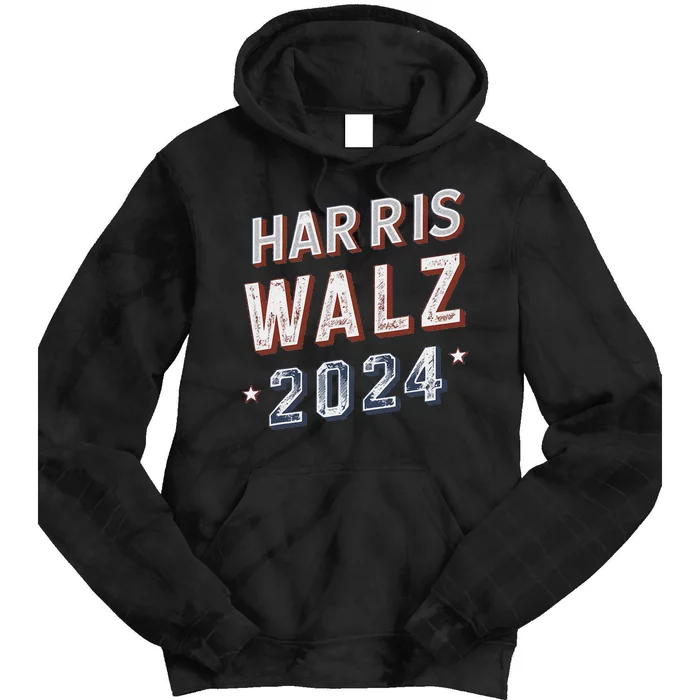 Harris Walz 2024 Election Ticket Tie Dye Hoodie