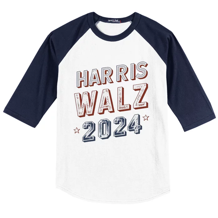 Harris Walz 2024 Election Ticket Baseball Sleeve Shirt