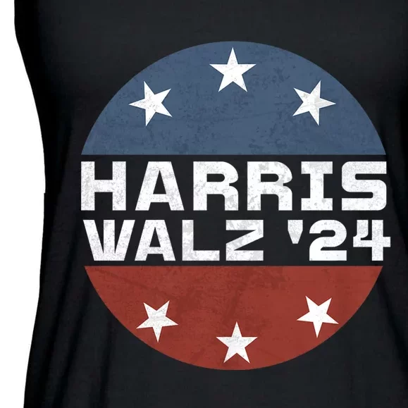 Harris Walz 2024 Campaign For President Patriotic Kamala Ladies Essential Flowy Tank