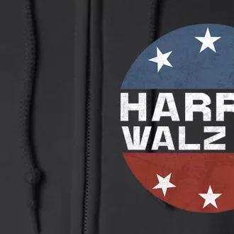 Harris Walz 2024 Campaign For President Patriotic Kamala Full Zip Hoodie