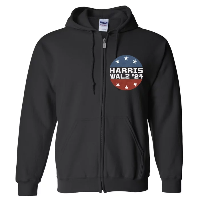 Harris Walz 2024 Campaign For President Patriotic Kamala Full Zip Hoodie