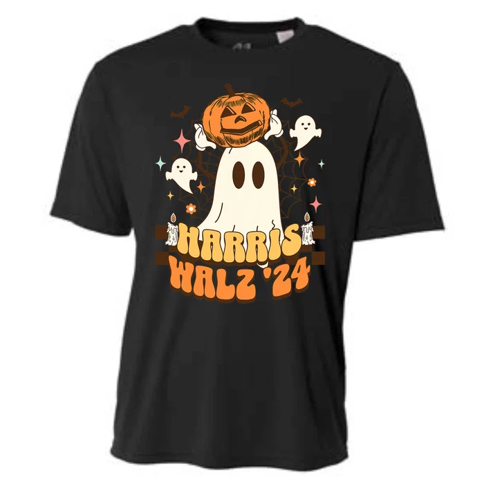 Harris Walz 2024 President Halloween Ghost Spooky Cooling Performance Crew T-Shirt