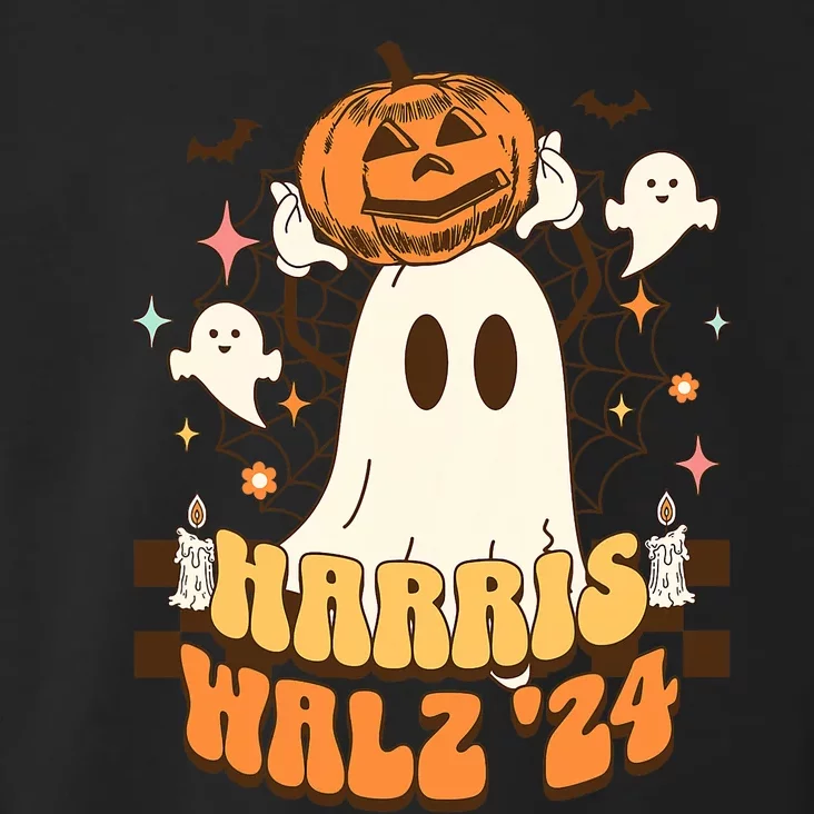 Harris Walz 2024 President Halloween Ghost Spooky Toddler Hoodie