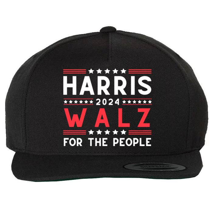 Harris Walz 2024 Wool Snapback Cap