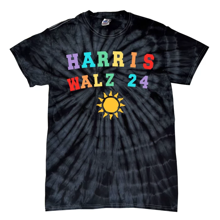 Harris Walz 2024 Bright Future Campaign Design Tie-Dye T-Shirt