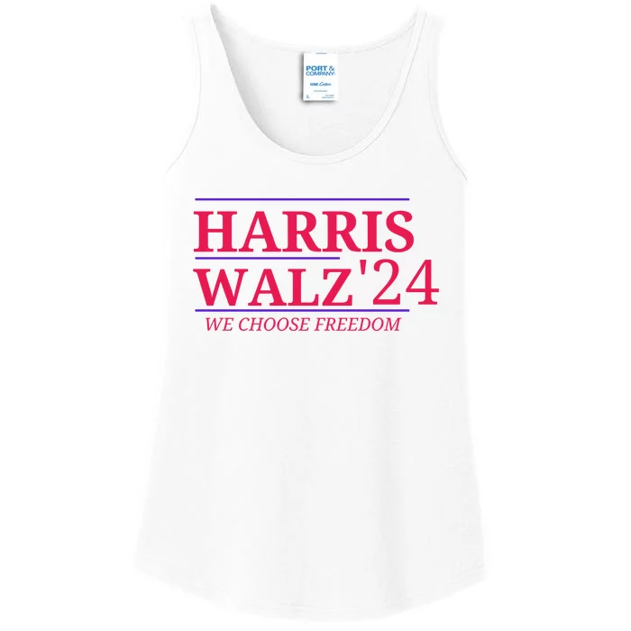 Harris Walz 24 We Choose Freedom Ladies Essential Tank