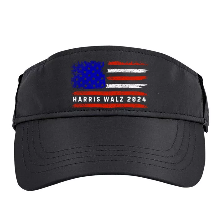 Harris Walz 2024 Usa Flag Adult Drive Performance Visor