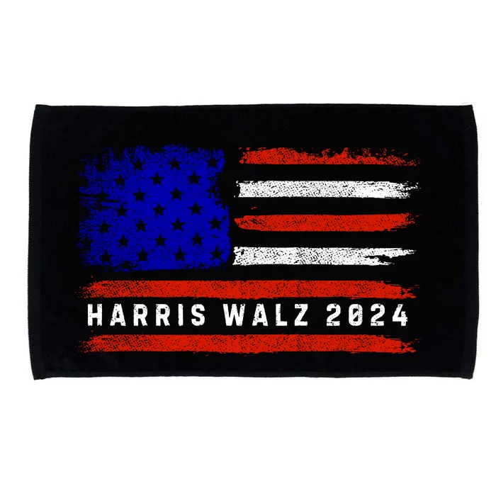 Harris Walz 2024 Usa Flag Microfiber Hand Towel