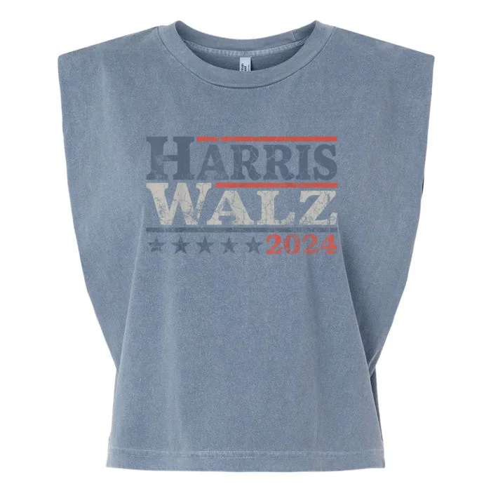 Harris Waltz 2024 Election Kamala Harris Tim Waltz 2024 Garment-Dyed Women's Muscle Tee