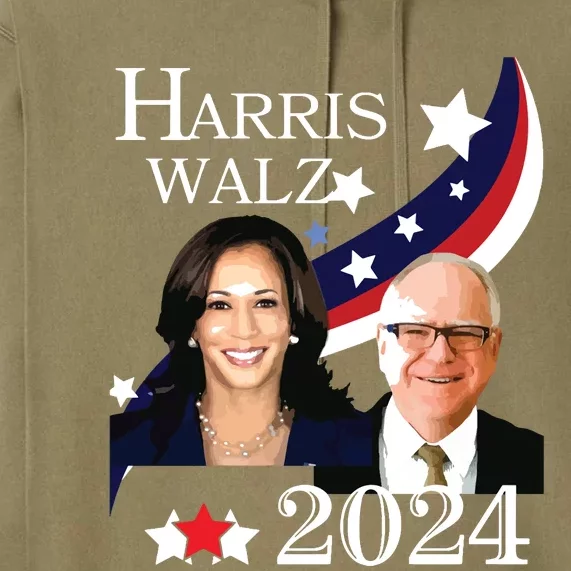 Harris Walz 2024 Presidential Election Campaign Kamala Sweat Premium Hoodie