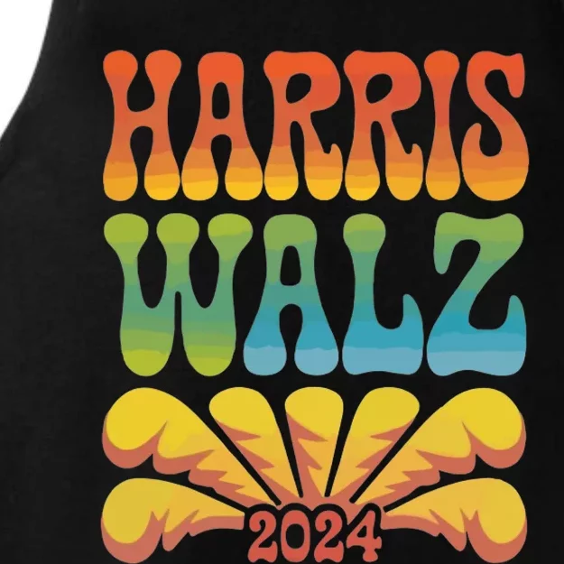 Harris Walz 2024 Election President Kamala Harris Tim Waltz. Ladies Tri-Blend Wicking Tank