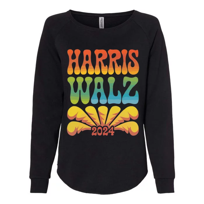 Harris Walz 2024 Election President Kamala Harris Tim Waltz. Womens California Wash Sweatshirt