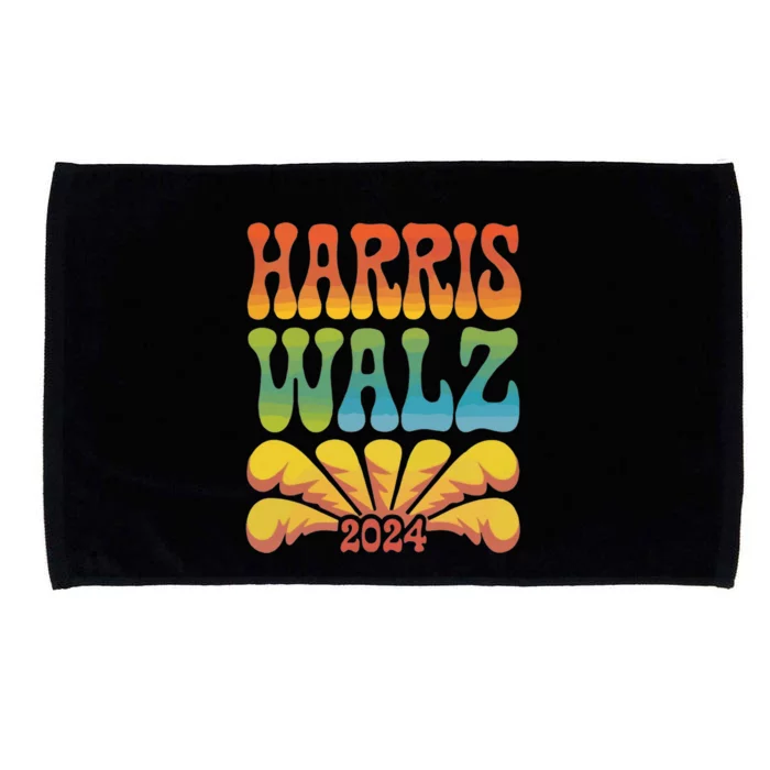 Harris Walz 2024 Election President Kamala Harris Tim Waltz. Microfiber Hand Towel