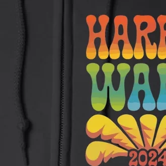 Harris Walz 2024 Election President Kamala Harris Tim Waltz. Full Zip Hoodie