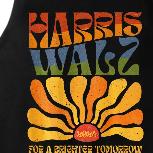 Harris Waltz 2024 For A Brighter Tomorrow 2 Side Back &Front Ladies Tri-Blend Wicking Tank