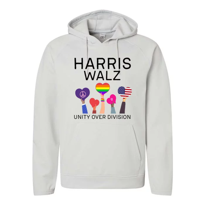 Harris Waltz 2024 Unity Over Division Performance Fleece Hoodie