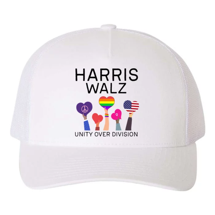 Harris Waltz 2024 Unity Over Division Yupoong Adult 5-Panel Trucker Hat