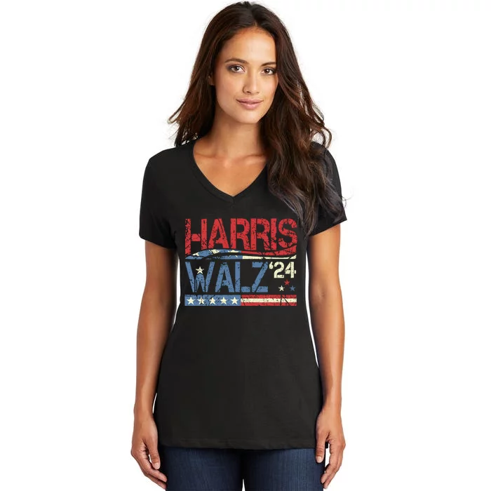 Harris Waltz 2024 Women's V-Neck T-Shirt