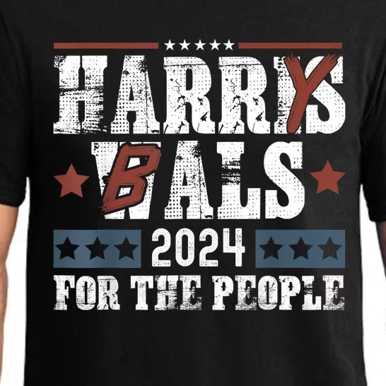 Harris Walz 24 Harry Balz 2024 Meme Democratics Vote Pajama Set