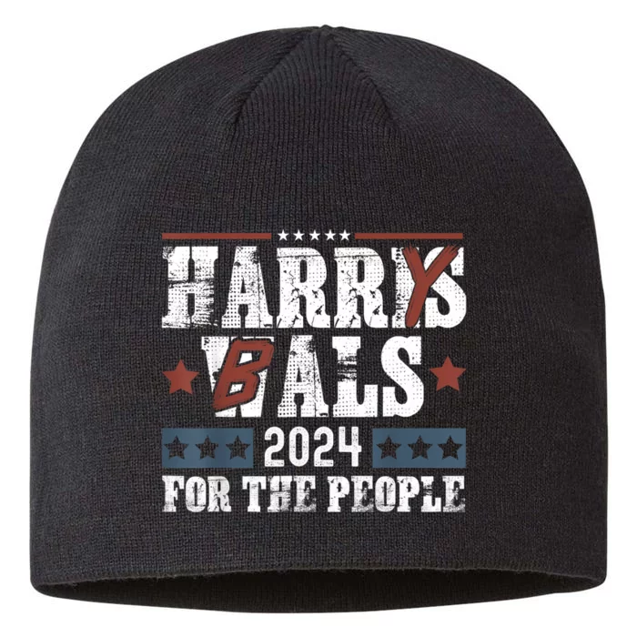 Harris Walz 24 Harry Balz 2024 Meme Democratics Vote 8 1/2in Sustainable Knit Beanie