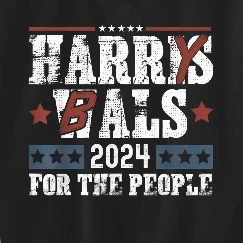 Harris Walz 24 Harry Balz 2024 Meme Democratics Vote Kids Sweatshirt