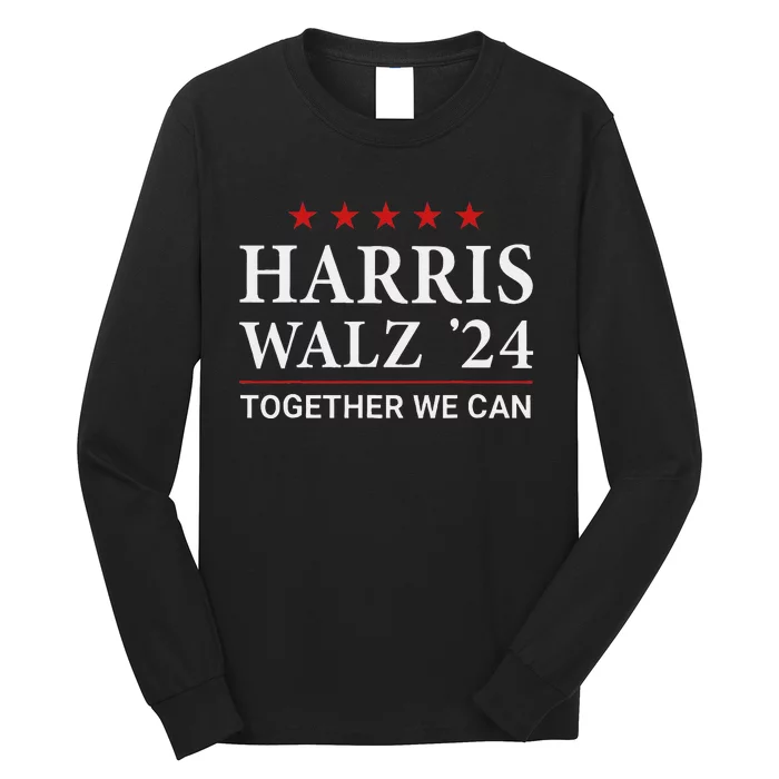 Harris Walz 2024 Vote For Kamala Harris And Tim Walz Long Sleeve Shirt