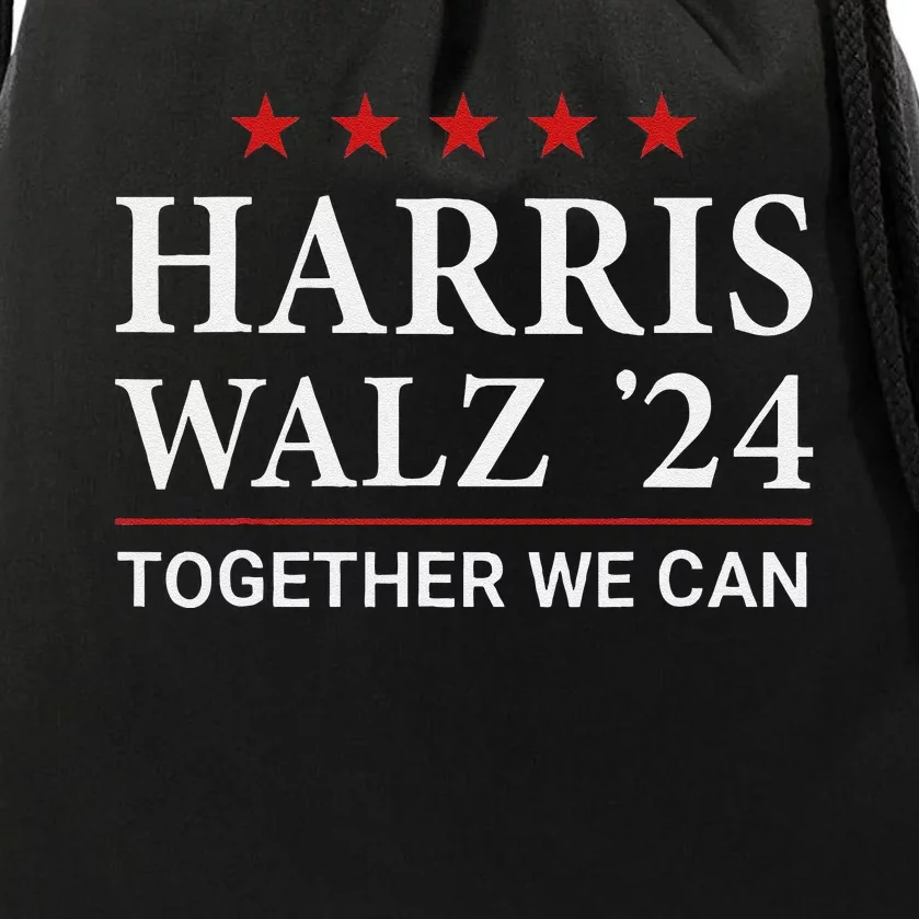 Harris Walz 2024 Vote For Kamala Harris And Tim Walz Drawstring Bag