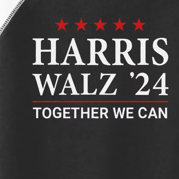 Harris Walz 2024 Vote For Kamala Harris And Tim Walz Toddler Fine Jersey T-Shirt